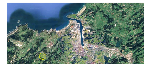 Ilustración 17 - Situación de la finca del proyecto. Concejo de Castrillón, Asturias, norte de España
